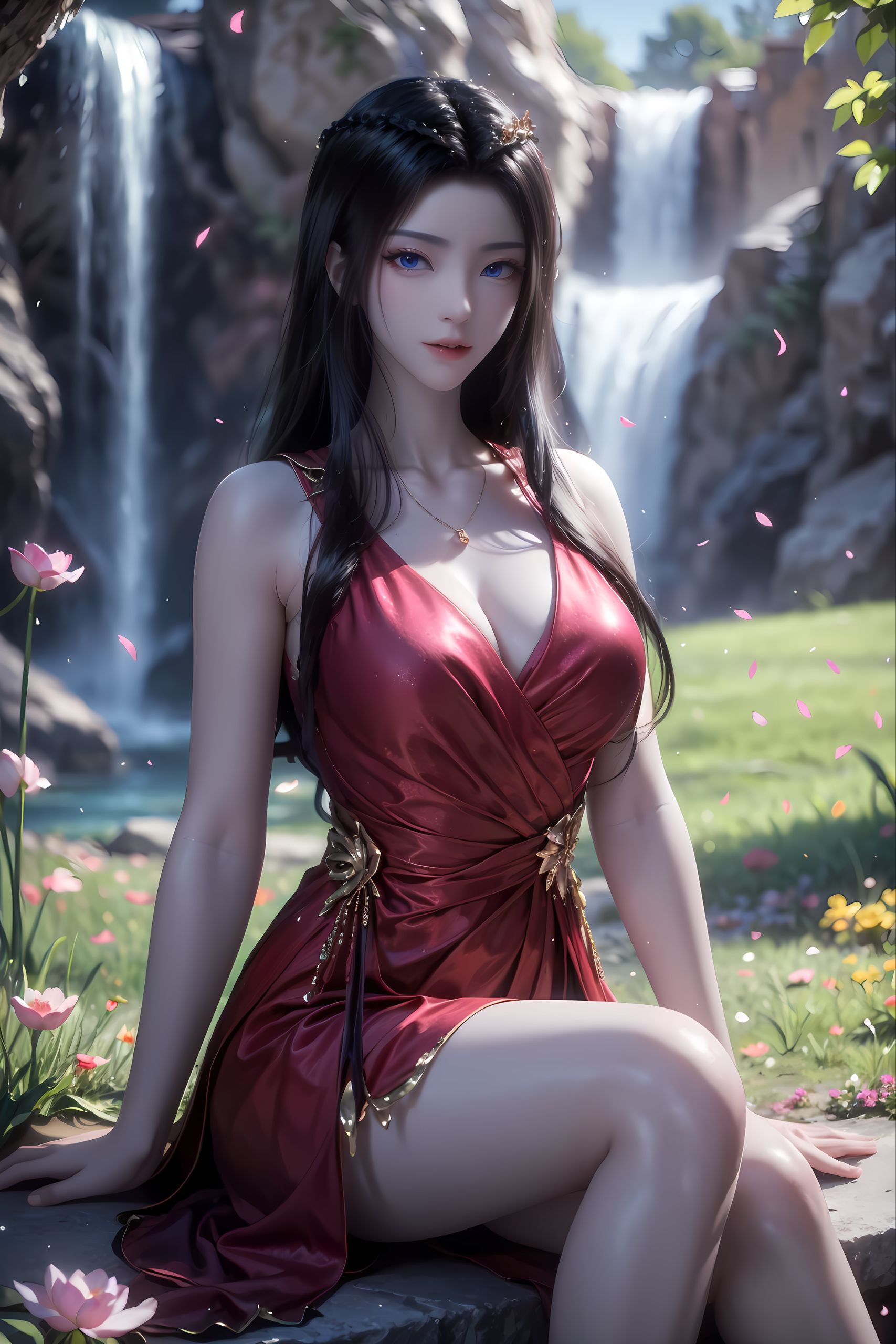 她纤细的身